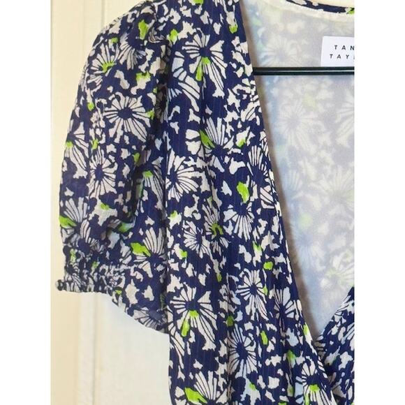 Tanya Taylor Dorothy Confetti Floral Silk Lined Midi Wrap Dress 8 - Picture 5 of 9